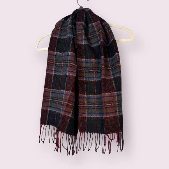 Vintage Perrin Plaid Scarf - Picture 1 of 3